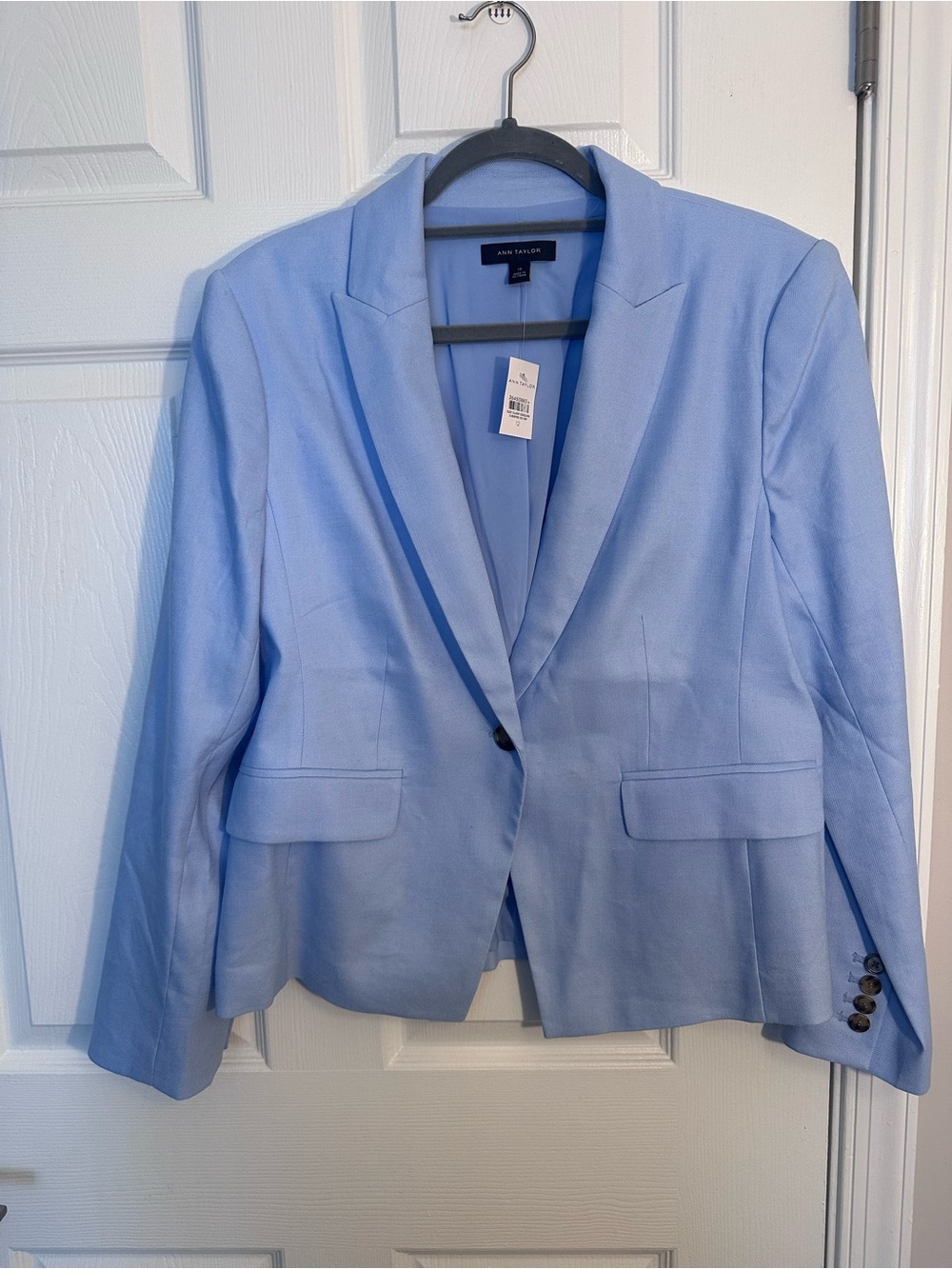 Ann Taylor Pastel Blue Single-Button Blazer
